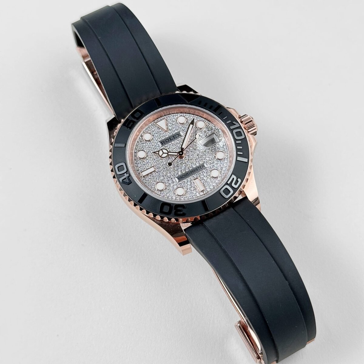2025 Watch Yacht-Master 126655 Rose Gold Pave Diamond Dial (2023) - Image 2