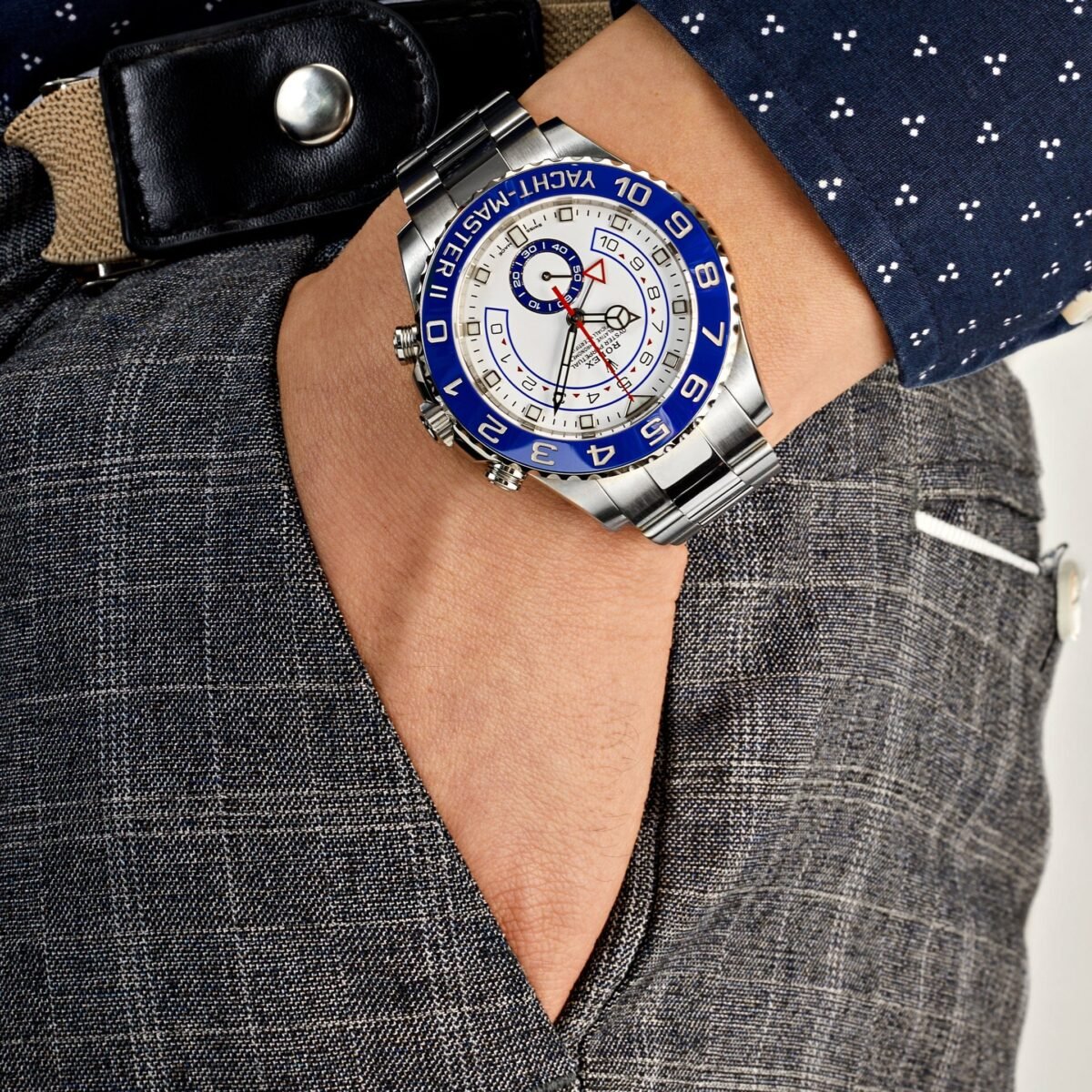 2025 Watch Yacht-Master II Stainless Steel Mercedes Hand White Dial 116680 (2023) - Image 1