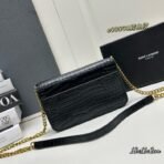 CASSANDRE PHONE HOLDER IN SHINY CROCODILE-EMBOSSED LEATHER - Image 7