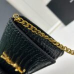 CASSANDRE PHONE HOLDER IN SHINY CROCODILE-EMBOSSED LEATHER - Image 5