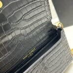 CASSANDRE PHONE HOLDER IN SHINY CROCODILE-EMBOSSED LEATHER - Image 3