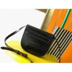 KAIA SMALL SATCHEL IN SHINY CROCODILE-EMBOSSED LEATHER - Image 6