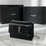 SUNSET MEDIUM IN CROCODILE-EMBOSSED LEATHER - Image 8