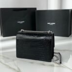 SUNSET MEDIUM IN CROCODILE-EMBOSSED LEATHER - Image 7