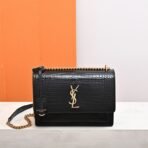 SUNSET MEDIUM IN CROCODILE-EMBOSSED LEATHER - Image 4