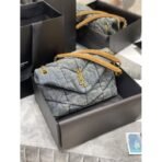 PUFFER SMALL IN SUEDE AND DENIM - Image 10