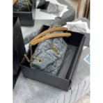 PUFFER SMALL IN SUEDE AND DENIM - Image 9