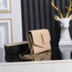 UPTOWN CHAIN WALLET IN GRAIN DE POUDRE EMBOSSED LEATHER - Image 7