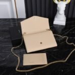 UPTOWN CHAIN WALLET IN GRAIN DE POUDRE EMBOSSED LEATHER - Image 5