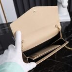 UPTOWN CHAIN WALLET IN GRAIN DE POUDRE EMBOSSED LEATHER - Image 4