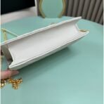 CASSANDRE ENVELOPE CHAIN WALLET IN GRAIN DE POUDRE LEATHER - Image 6