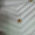 CASSANDRE ENVELOPE CHAIN WALLET IN GRAIN DE POUDRE LEATHER - Image 4