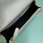 CASSANDRE ENVELOPE CHAIN WALLET IN GRAIN DE POUDRE LEATHER - Image 12