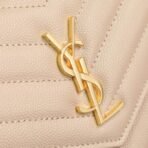 CASSANDRE ENVELOPE CHAIN WALLET IN GRAIN DE POUDRE LEATHER - Image 3