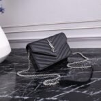 CASSANDRE ENVELOPE CHAIN WALLET IN GRAIN DE POUDRE LEATHER - Image 8