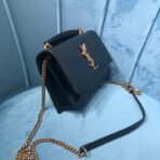 SUNSET CHAIN WALLET IN CROCODILE-EMBOSSED SHINY LEATHER - Image 7