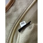 Linen blend and leather mini-buckle bag - Image 10