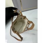 Linen blend and leather mini-buckle bag - Image 4