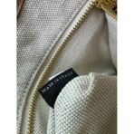 Linen blend and leather mini-buckle bag - Image 3