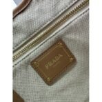 Linen blend and leather mini-buckle bag - Image 12