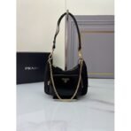 Re-Nylon and brushed leather mini-bag - Image 9