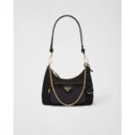 Re-Nylon and brushed leather mini-bag