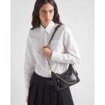 Re-Nylon and brushed leather mini-bag - Image 11