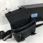 Re-Nylon and Saffiano leather shoulder bag - Image 3