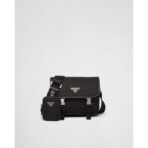 Re-Nylon and Saffiano leather shoulder bag