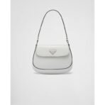 Prada Cleo brushed leather shoulder bag with flap