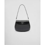 Prada Cleo brushed leather shoulder bag with flap