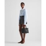 Prada Buckle medium leather handbag with belt - Image 12