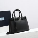 Prada Buckle medium leather handbag with belt - Image 7