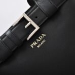 Prada Buckle large leather handbag with belt - Image 5