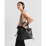 Prada Buckle large leather handbag with belt - Image 11