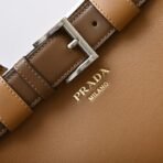 Prada Buckle large leather handbag with belt - Image 8