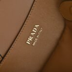 Prada Buckle large leather handbag with belt - Image 4