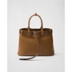 Prada Buckle large leather handbag with belt