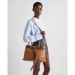 Prada Buckle large leather handbag with belt - Image 11