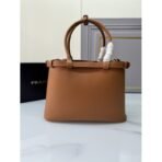 Prada Buckle medium leather handbag with double belt - Image 8