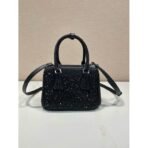 Prada Galleria satin mini-bag with crystals - Image 6