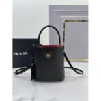 Small Saffiano Leather Prada Panier Bag - Image 13