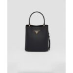 Small Saffiano Leather Prada Panier Bag