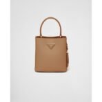 Small Saffiano Leather Prada Panier Bag