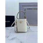 Small Saffiano Leather Prada Panier Bag - Image 9
