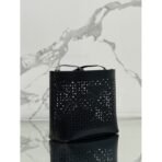 Large perforated leather tote bag - Image 6