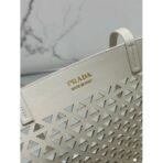 Large perforated leather tote bag - Image 10