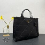 Large leather Prada Symbole bag with topstitching - Image 10