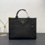 Large leather Prada Symbole bag with topstitching - Image 12