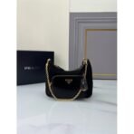 Re-Nylon and brushed leather mini-bag - Image 5